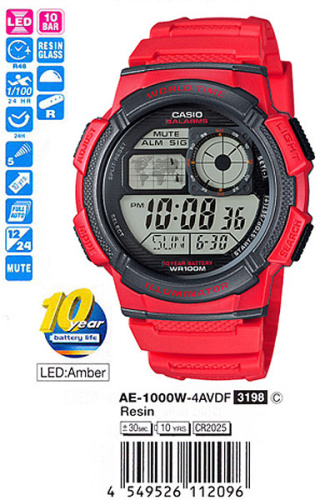 Часы наручные CASIO AE 1000W 4A фото 3