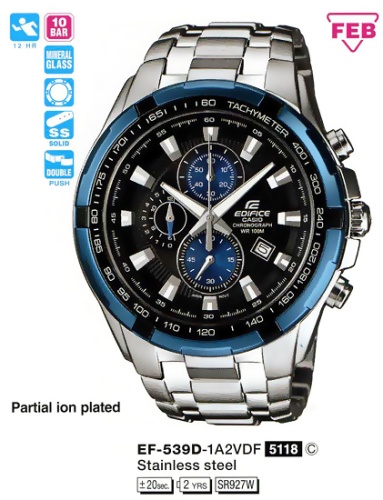 Часы наручные CASIO EF-539D-1A2 фото 4