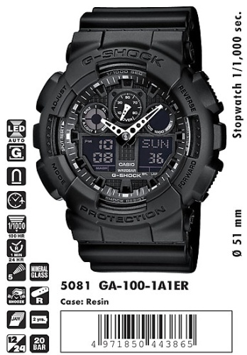 Часы наручные CASIO GA 100 1A1  фото 4