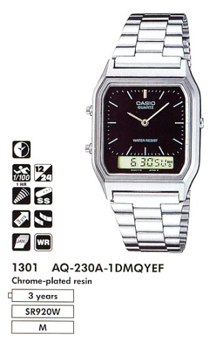 Часы наручные CASIO AQ-230A-1D фото 3