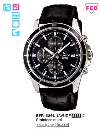 Часы наручные CASIO EFR-526L-1A фото 3