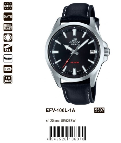 Часы наручные CASIO EFV-100L-1A фото 2