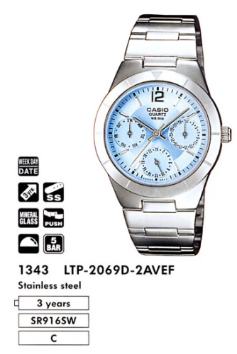 Часы наручные CASIO LTP 2069D 2A фото 2