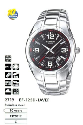 Часы наручные CASIO EF-125D-1A фото 2