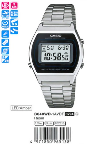 Часы наручные CASIO B640WD-1A фото 2