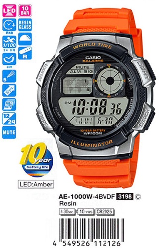 Часы наручные CASIO AE 1000W 4B фото 2