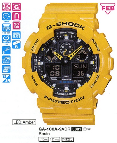 Часы наручные CASIO GA 100A 9A  фото 3