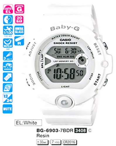 Часы наручные CASIO BG 6903 7B фото 3