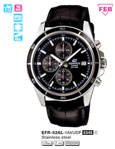 Часы наручные CASIO EFR-526L-1A фото 3