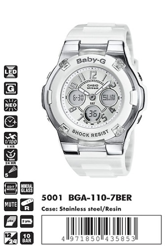 Часы наручные CASIO BGA 110 7B фото 3